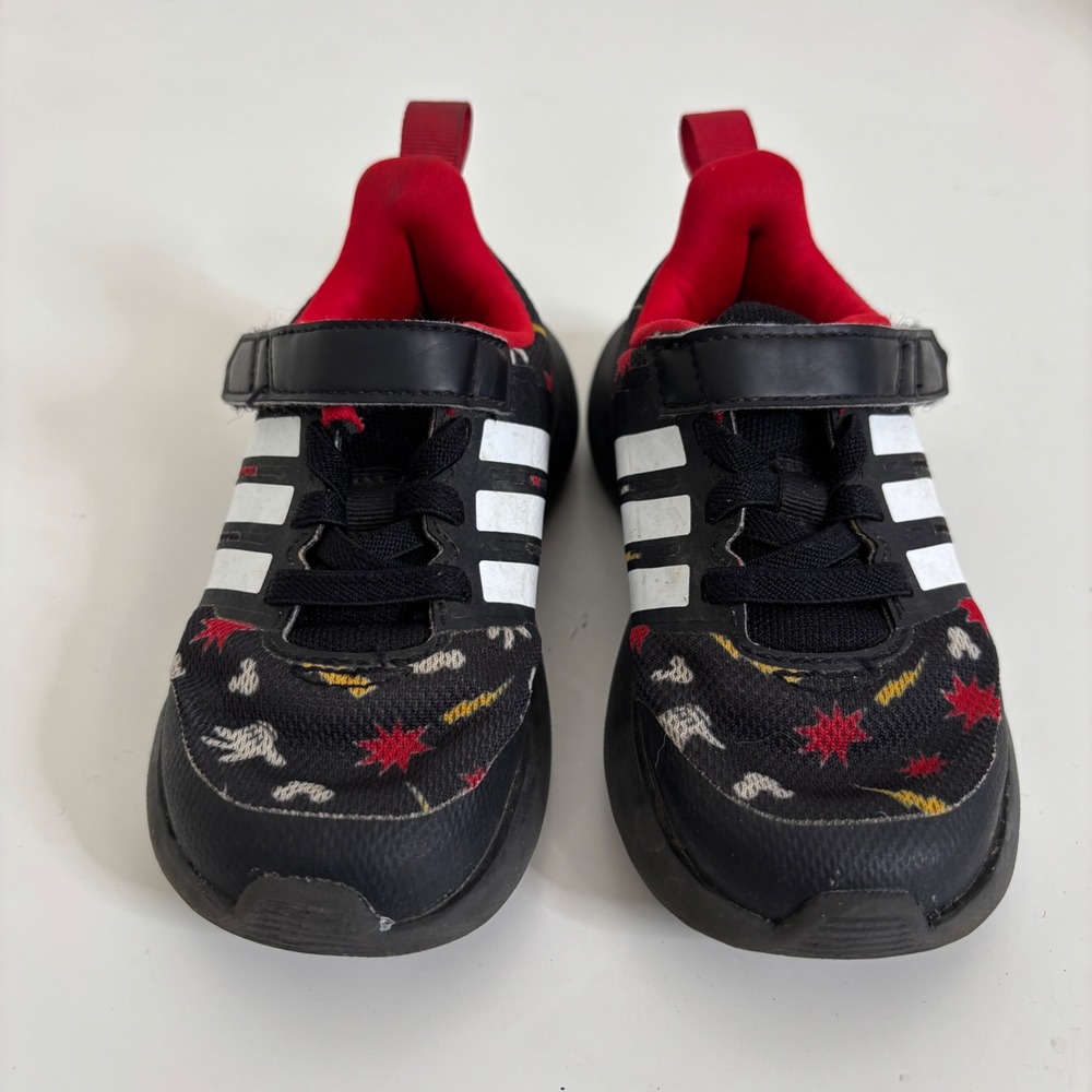 Adidas Disney Mickey Mouse Fortarun 2.0 Toddler Shoes Black Red HP8994 Size 7K